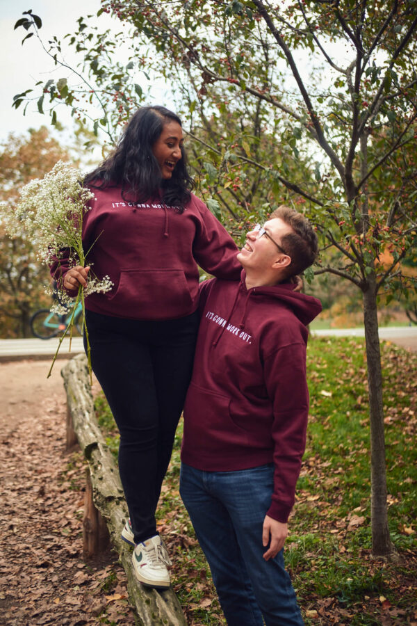 Premium burgundy hoodie