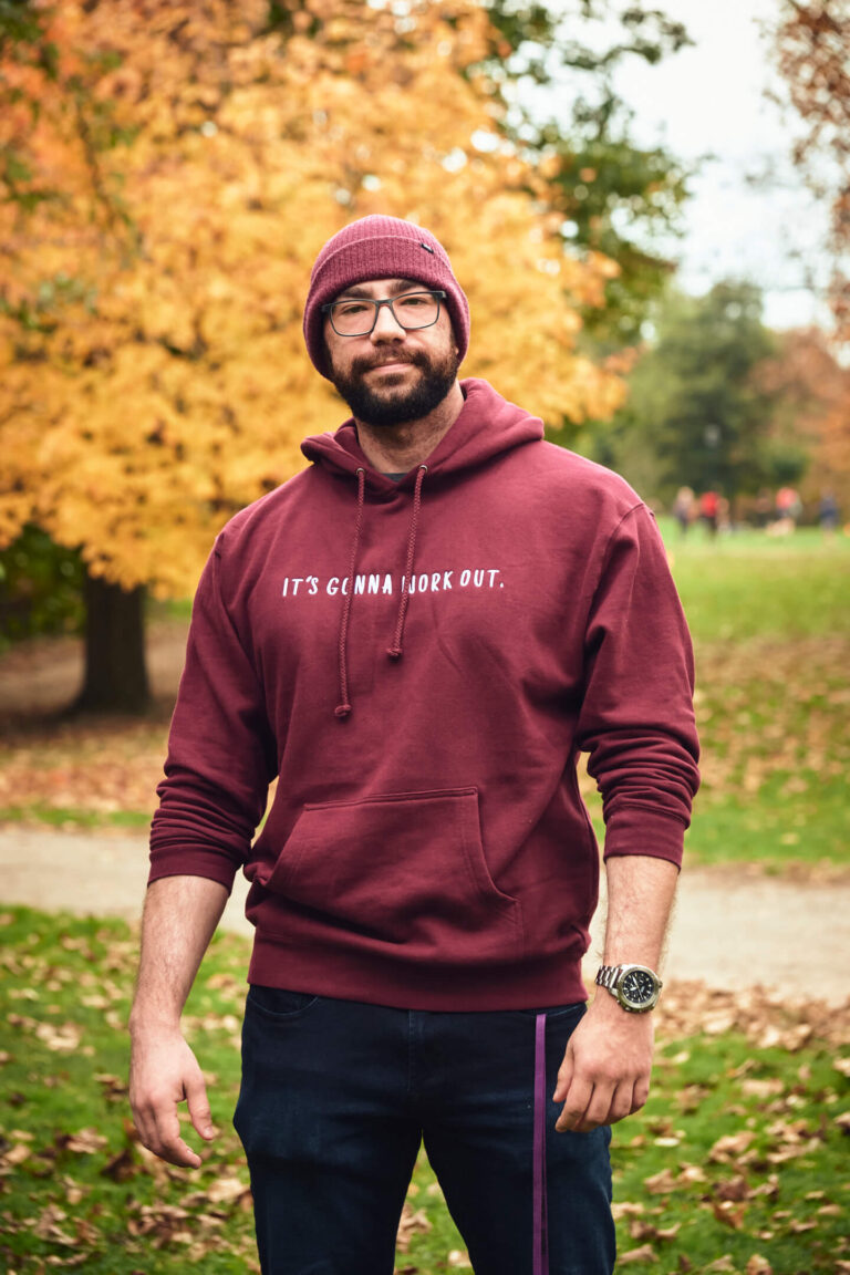 burgundy hoodie