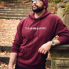 burgundy hoodie